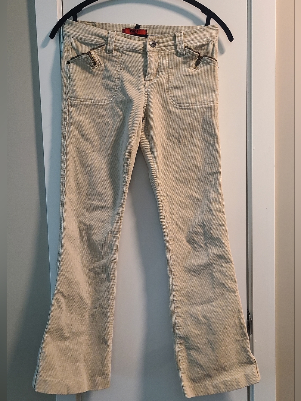OK! Jeans  Y2K Cream Corduroy Low-Rise Flares ✨